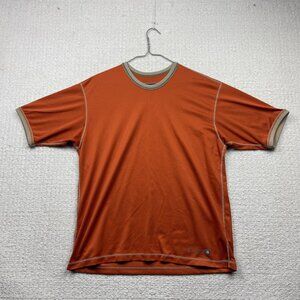 Y2K Nike ACG Dri Fit T-shirt Base Layer 1 Shirt Men Sz L Lava Orange Outdoor
